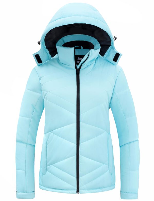 71PRDNuA48L.jpg Women's Waterproof Ski Jacket Warm Snow Winter Coat Mountain Windproof Hooded Raincoat