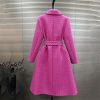 Women Fall Winter Long Woolen Coats Fashion Warm Wool Windbreaker Jackets Long Sleeve Dark Button Outwear Female