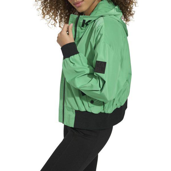 Paris Women's Short Anorack with Logo Sleeve Jacket