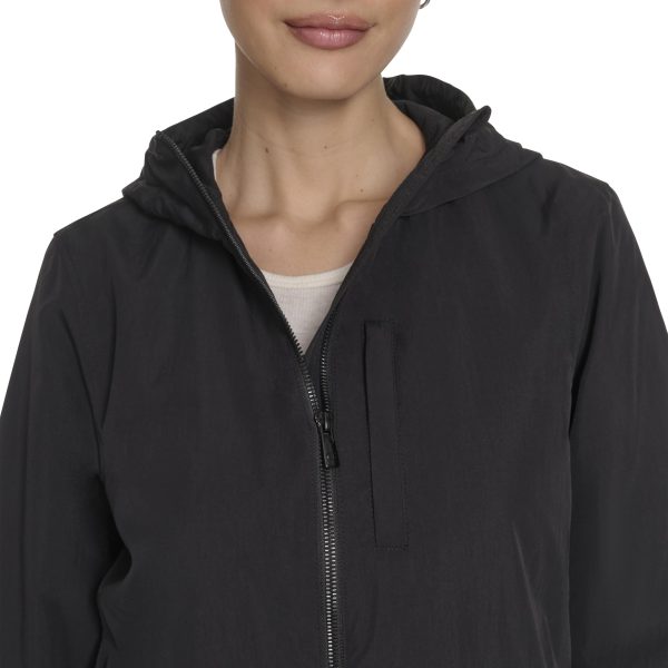 Women's Hooded Cinch Waist Rain Jacket