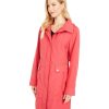 Women's Packable Hooded Rain Jacket with Bow