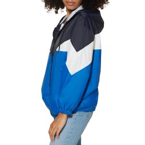 Women's Nylon Color Block Windbreaker