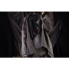 Fall Women Linen Trench Coat Lighweight Open Front Cardigan Patchwork Vintage Loose Windbreaker