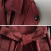 Women Elegant Long Trench Coat For Lapel Belted Coats And Jackets Office Windbreaker Outerwears