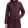 Women's Long Puffer Jacket with Hood, Lightweight Warm Puffy Quilted Winter Coats