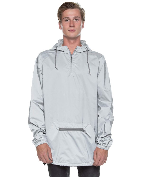 71c0n59UHML.jpg Fully Reflective Jacket, Water-Resistant 1/4 Zip Anorak - Rain Jackets for Men & Women, Lightweight Windbreaker