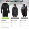 71feyLL96RL.jpg Women's Rain Jacket Plus Size Long Raincoat Lightweight Hooded Windbreaker Waterproof Jackets with Pockets