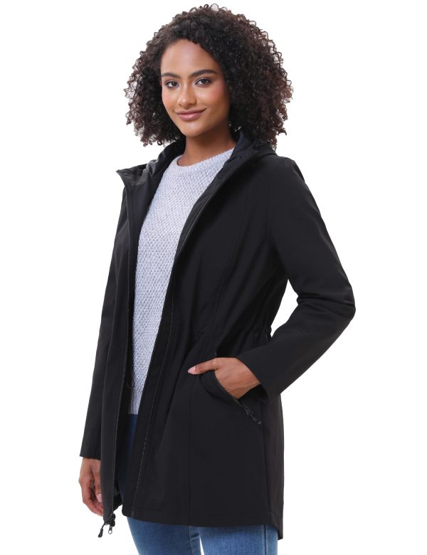 71fjEqdNyL.jpg Women's Waterproof Fleece Lined Softshell Jacket Hooded Breathable Windbreaker Rain Jacket