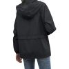 Women's Waterproof Raincoat Lightweight Rain Jacket Hooded Windbreaker with Pocket for Outdoor