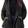 71hukZnYWpL.jpg Plus Size Rain Jacket for Women Lightweight Waterproof Fleece Lined Jacket Hooded Windbreaker Coat