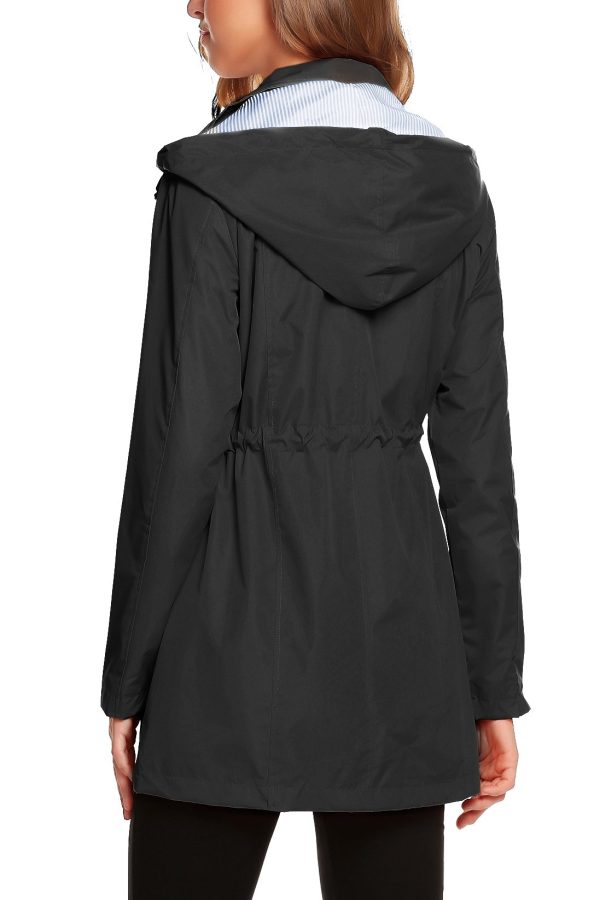 Womens Lightweight Hooded Waterproof Active Outdoor Rain Jacket S-XXL