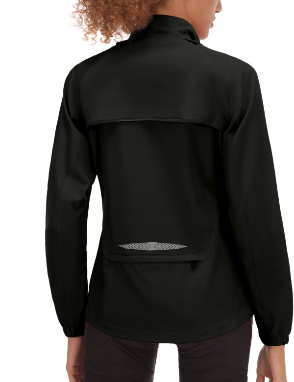 Women's Lightweight Waterproof Cycling Jacket with Removable Sleeves for Biking Running Golf