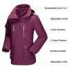Women's Waterproof Ski Jackets 3 in 1 Snow Jackets Hooded Fleece Winter Coats Windbreaker Snowboard Jackets