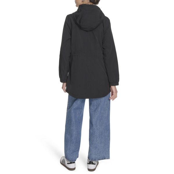 Women's Hooded Cinch Waist Rain Jacket