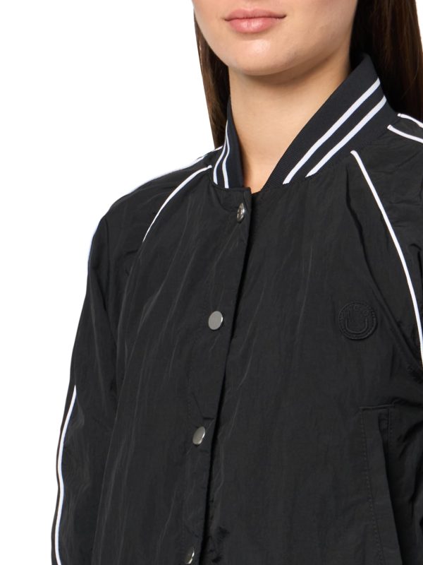 Women's Cropped Varsity Zip Up Jacket