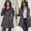 Raincoat Women Waterproof Long Hooded Rain Jacket Trench Coats Windbreaker Travel Jacket