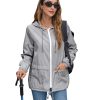Women's Lightweight Hooded Raincoat Waterproof Packable Active Outdoor Rain Jacket (S-3XL)