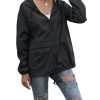 Women's Waterproof Raincoat Lightweight Rain Jacket Hooded Windbreaker with Pocket for Outdoor