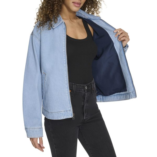 813eoHsIuzL.jpg Women's Zip Up Utility Jacket with Collar