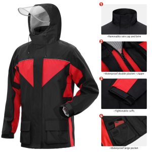 815rwUmeYXL.jpg Motorcycle Rain Suit for Men and Women Waterproof Anti-storm Raincoat High Visibility Rain Gear