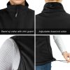 Women's Lightweight Softshell Vest Windproof Fleece Lined Zip Up Sleeveless Jacket for Running Hiking Golf