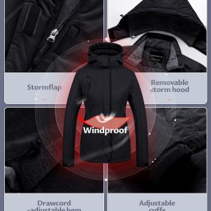 Women's Mountain Waterproof Ski Jacket Windproof Snowboarding Jacket Warm Winter Coat Raincoat