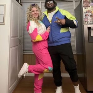 81GDmaFujEL.jpg Women's Color Block 2 Piece 80s 90s Outfits Long Sleeve Windbreaker Jacket Tracksuit Set