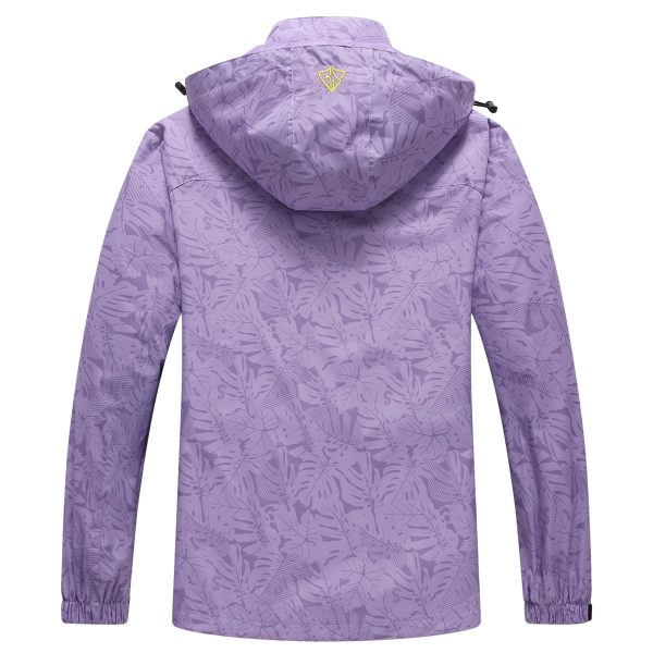 81LKBj-2EcL.jpg Women's Waterproof Rain Jacket,Lightweight Windproof Full Zip Women's Packable Fall Raincoat Windbreaker with Hood