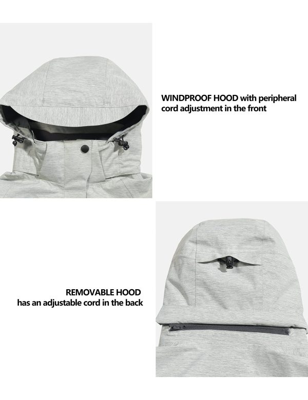 81O7Qkm0lQL.jpg Women's Waterproof Rain Jacket Breathable Windbreaker Coat for Ski Outdoor Hiking