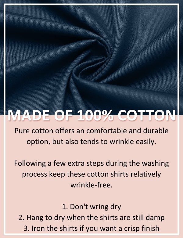 Womens Cotton Basic Button Down Shirt Slim Fit Dress Shirts