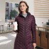 Women's Long Puffer Jacket with Hood, Lightweight Warm Puffy Quilted Winter Coats