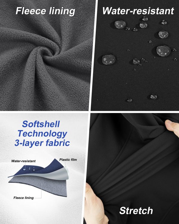 Women's Lightweight Softshell Vest Windproof Fleece Lined Zip Up Sleeveless Jacket for Running Hiking Golf