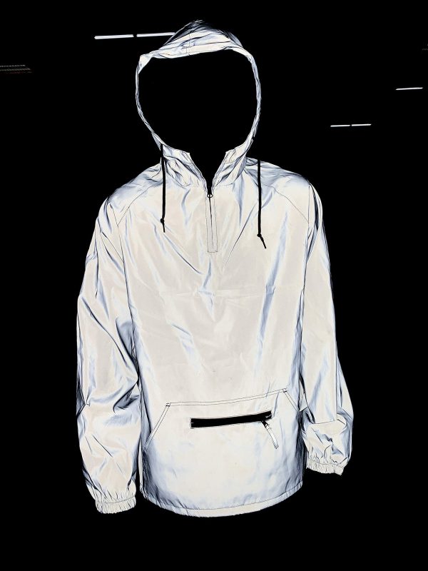 81VPF5DlhKL.jpg Fully Reflective Jacket, Water-Resistant 1/4 Zip Anorak - Rain Jackets for Men & Women, Lightweight Windbreaker