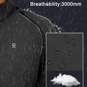 Women's Lightweight Waterproof Cycling Jacket with Removable Sleeves for Biking Running Golf