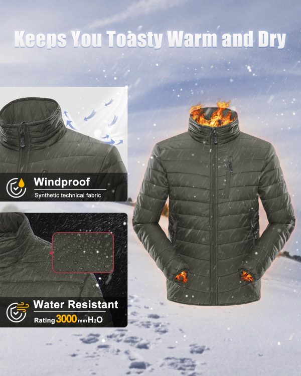 Men's Puffer Jacket Lightweight Packable Winter Jacket