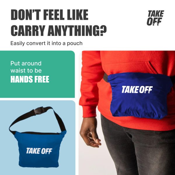 TAKE OFF 3-in-1 Convertible Waterproof Rain Jacket & Travel Duffle Bag for Men & Women – Lightweight Packable Windbreaker with