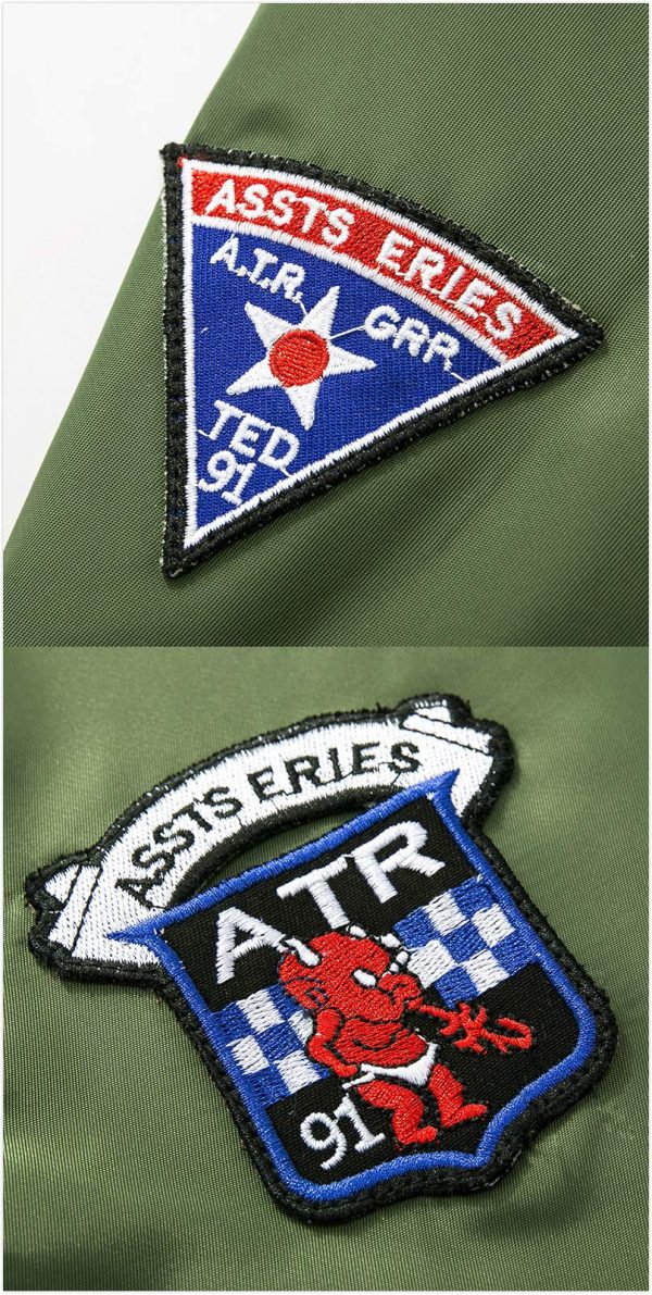 Mens Apollo NASA Patches Slim Fit Bomber Jackets Windbreaker