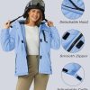 81ozDGe8J-L.jpg Women's Ski Jacket Waterproof Insulated Snow Jacket Warm Windproof Winter Coats with Hood Fleece Lined Jacket