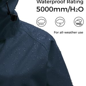 81pyY1EfwSL.jpg Long Rain Coat for Women Waterproof Raincoat with Hood Full Length Windbreaker Packable Trench Rain Jacket