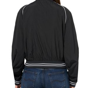 Women's Cropped Varsity Zip Up Jacket