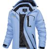 81rpDXQoXzL.jpg Women's Ski Jacket Waterproof Insulated Snow Jacket Warm Windproof Winter Coats with Hood Fleece Lined Jacket
