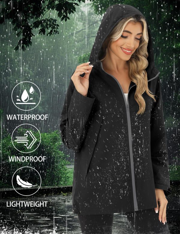 81s2zBge4ZL.jpg Rain Jacket Women Waterproof Lightweight Raincoat Lined Outdoor Hooded Windbreaker