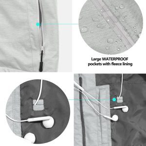 Women's Waterproof Rain Jacket Breathable Windbreaker Coat for Ski Outdoor Hiking